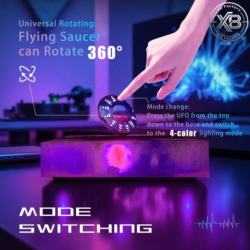空中浮遊UFOランプ360度回転 °   回転式銀河ライトデ - Office Tech And Gadgets のレビューと価格