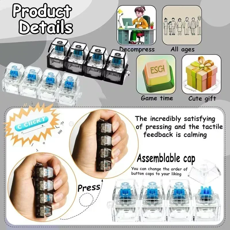 キーボードキーキャップ ストレス解消キーチェーン メカニカル - Office Tech And Gadgets のレビューと価格