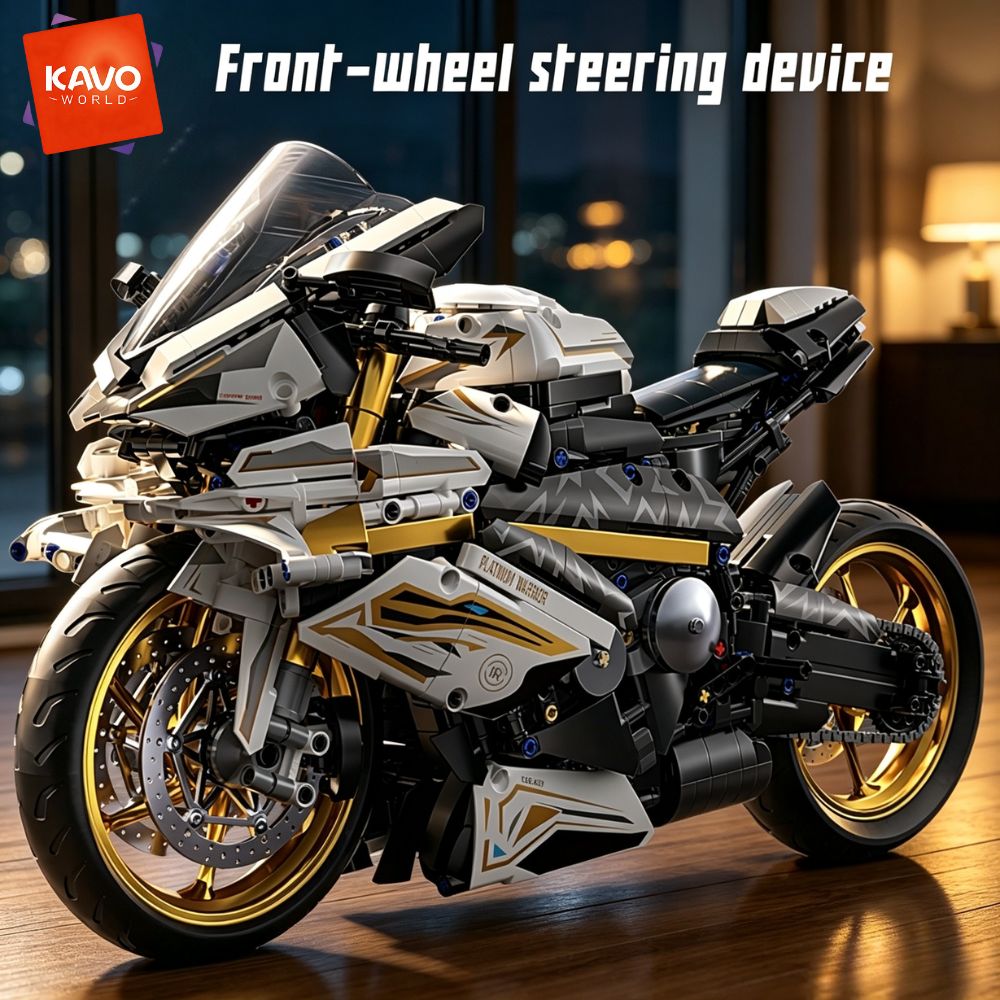 KAVOWORLD 1:5 大型スポーツバイク組み立てブロッ - Office Tech Gifts For Men のレビューと価格